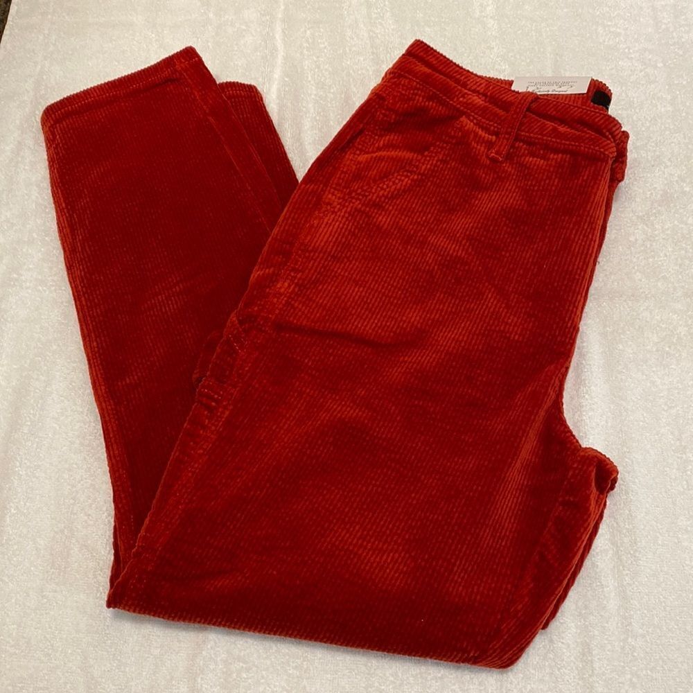 Judy Blue Slim Fit High Waist Rust Cotton Stretch Corduroy Jeans Size 29 - Picture 10 of 15